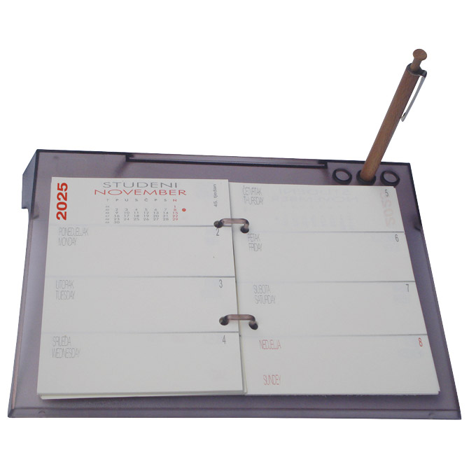 Kalendar stolni Plexi tjedni 2026. Kalendar stolni Plexi tjedni 2026.
