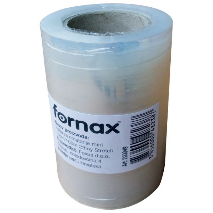 Folija za omatanje mini 10 cm/150m Stretch Fornax prozirna Folija za omatanje mini 10 cm/150m Stretch Fornax prozirna