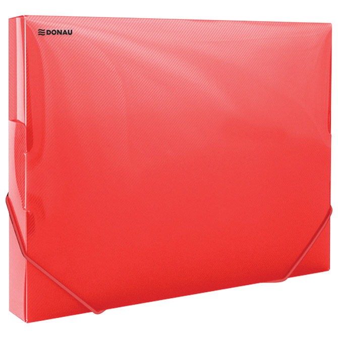 Mapa s gumicom hrbat-30 mm A4 pp Donau 8545002PL-04 prozirno mat crvena Mapa s gumicom hrbat-30 mm A4 pp Donau 8545002PL-04 prozirno mat crvena