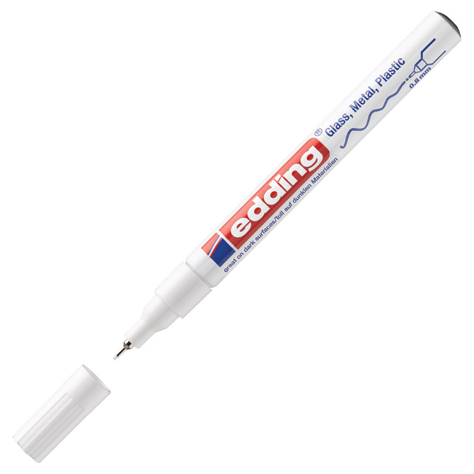 Marker permanentni lakirajući 0,8 mm Edding 780 bijeli Marker permanentni lakirajući 0,8 mm Edding 780 bijeli